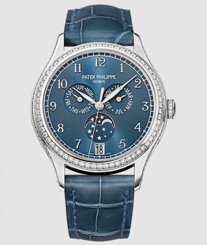 Replica Watch Patek Philippe Annual Calendar 4947 White Gold Blue 4947G-001